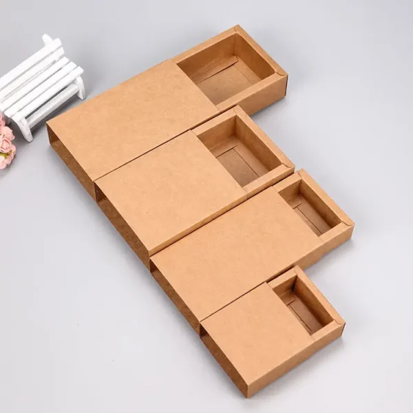 Get 10Pcs Good Kraft Paper Gift Packing Box Wedding Party Cookie Candy Cake Boxes With Clear PVC Window Delicate Drawer Display - Image 5