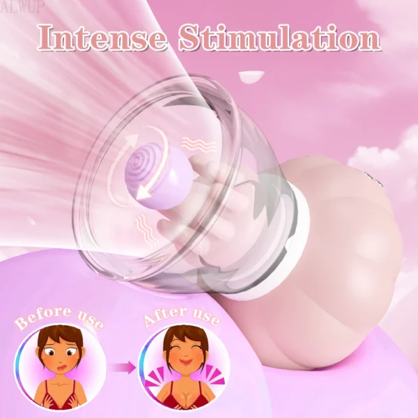 Breast Massager Vibrator Licking Tongue Clitoral Stimulation Sucking Nipple Oral Female Masturbation Tools Sex Toys for Women - Image 2
