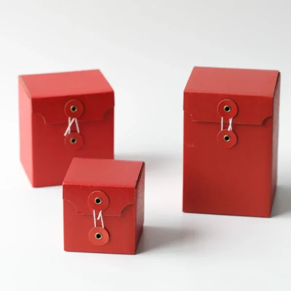 Get 10pcs Red Scented Candle DIY Packaging Box Simple Empty Packaging Gift Box Kraft Paper Weddy Candy Box - Image 2