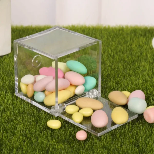 Get Transparent Clear Plastic Candy Box 6/12pcs Gifts Birthday Wedding Favor Holder Chocolate Candy Cube Boxs Sweet Boxs For Party - Image 4
