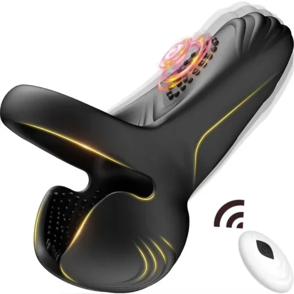 Male Testicle Massager Vibrator Cock Ring Scrotum Perineum Stimulator Remote Control Sex Toys for Men Vibrating Cockring - Image 1