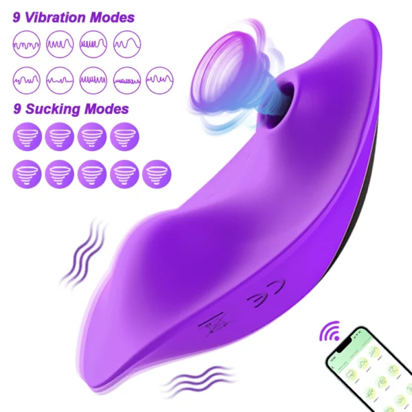 APP Sucking Vibrator for Women Female Wearable Clit Sucker Clitoris Stimulator 2 in 1 Sex Toy for Women 's Panties Adult Goods - Image 3