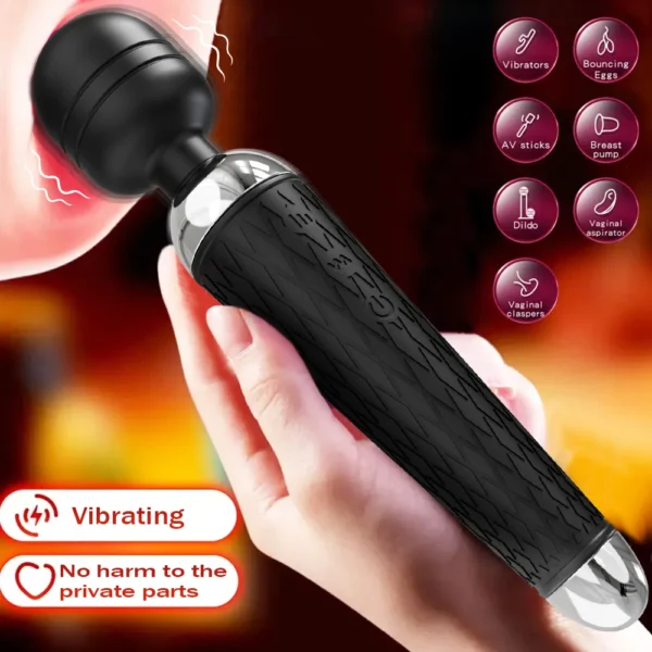 kf-Sb6afefe9f6794eeb830f38575eb8f742w Powerful AV Vibrator for Women Clitoris Stimulator Nipple G Spot Magic-Wand Dildo Female Vibrating Masturbation Adult Sex Toys - Image 1