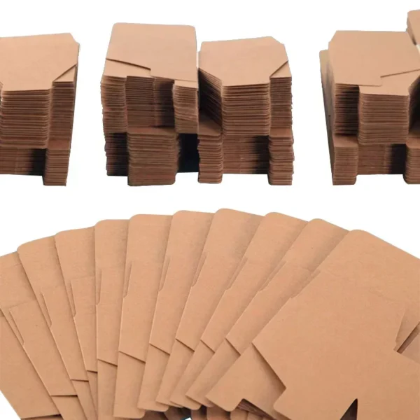 Get 10/20/30/50pcs Square Small cardboard Paper Box Folding Gift Boxes Candle Aromatherapy Candy Party Business Packaging Universal - Image 2