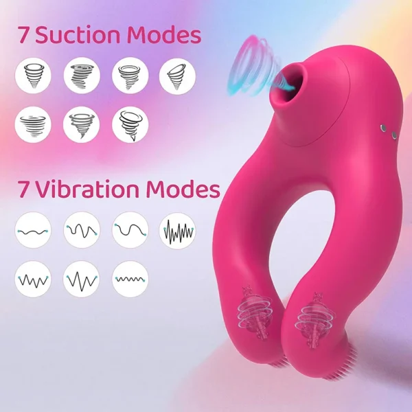 Penis Cock Ring Vibrator for Men Delay Ejaculation Stimulator Clit Sucker Dick Enlarger Ring Sex Toy for Men Couples Adult Goods - Image 2