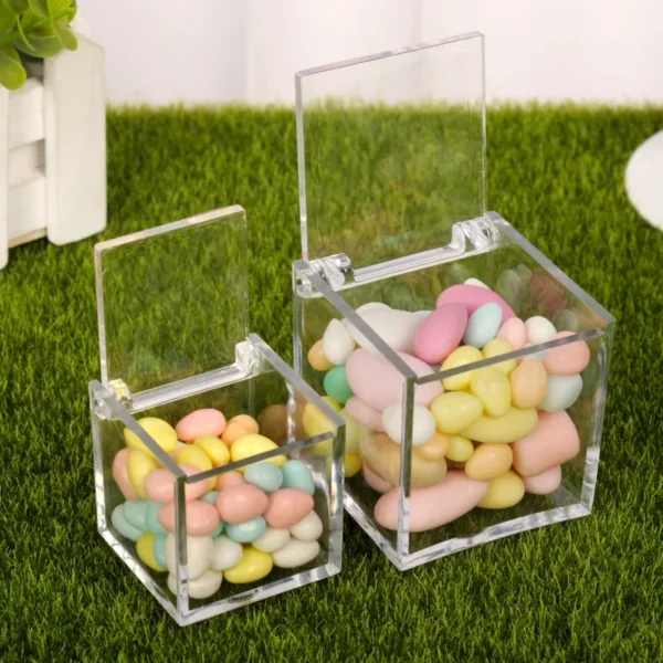 Get Transparent Clear Plastic Candy Box 6/12pcs Gifts Birthday Wedding Favor Holder Chocolate Candy Cube Boxs Sweet Boxs For Party - Image 2