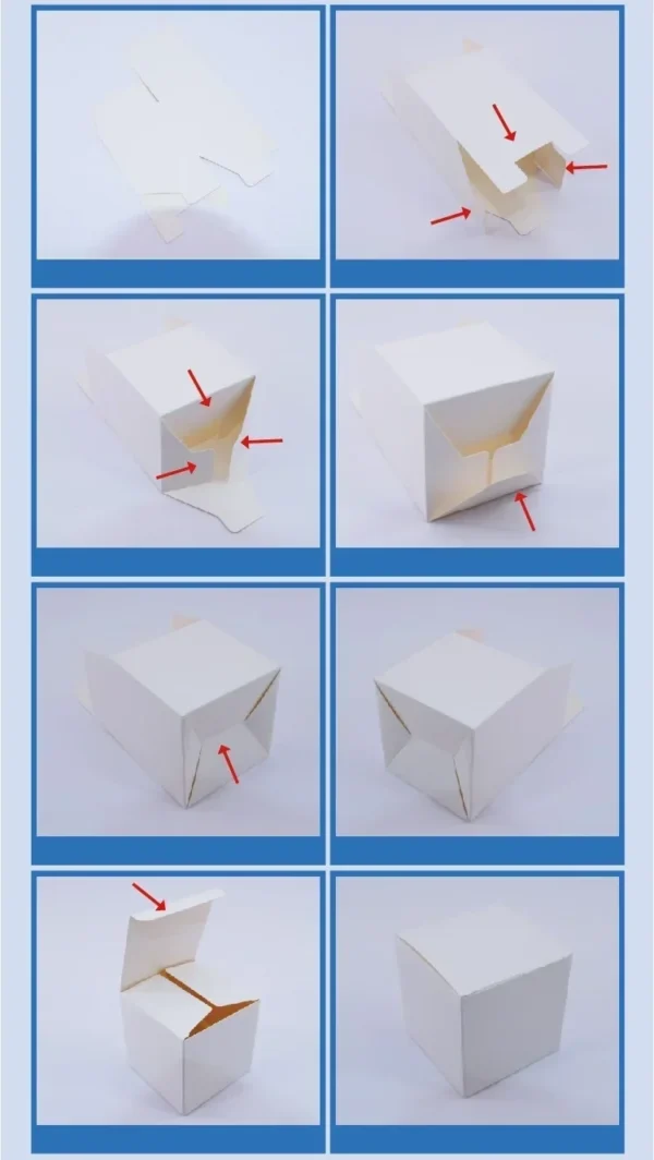 Get 20/50pcs Square Folding Kraft Paper Box Black White cardboard Box for Packaging Candle Gift Box For wedding Party favor candy - Image 6