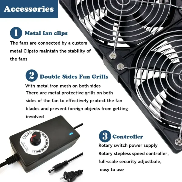 220V Multifunctional Exhaust Fan with Remote Control for Chassis Workstation Service Station Cooling Ventilation Fan - Image 4