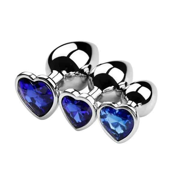 Stainless Steel Anal Plug Heart Shape 3 Sizes Crystal Anal Plug Removable Butt Plug Stimulator Anal Sex Toys Prostate Massager - Image 4