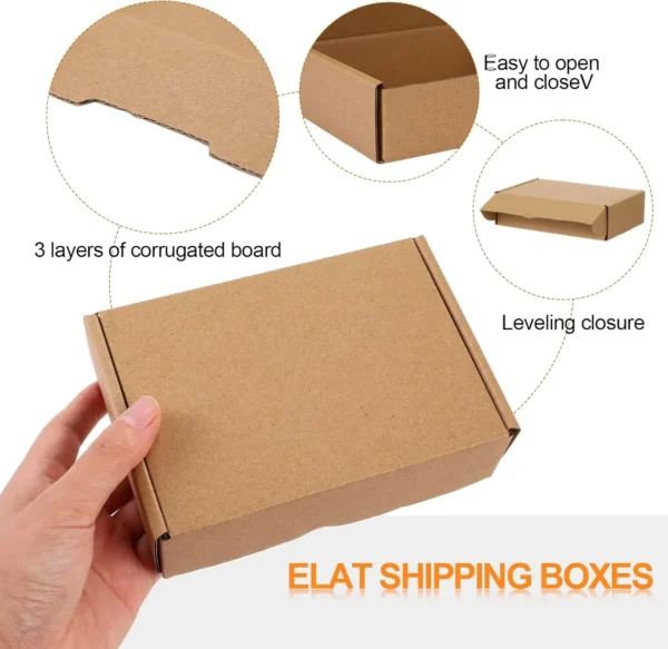 Get 15PCS Brown Transport Box, Corrugated Small Carton, Used For Transport Packaging Box, Gift Packaging, Handicraft Packaging - Image 2