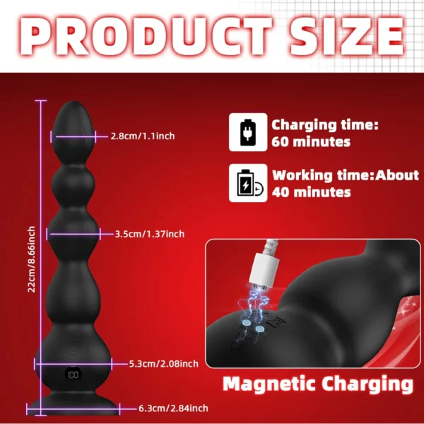 Remore Control Anal Vibrator for Men Prostate Massager Butt Plug Anal Balls Adult Sex Toys for Women Male Gay Masturbator Toy - Image 5