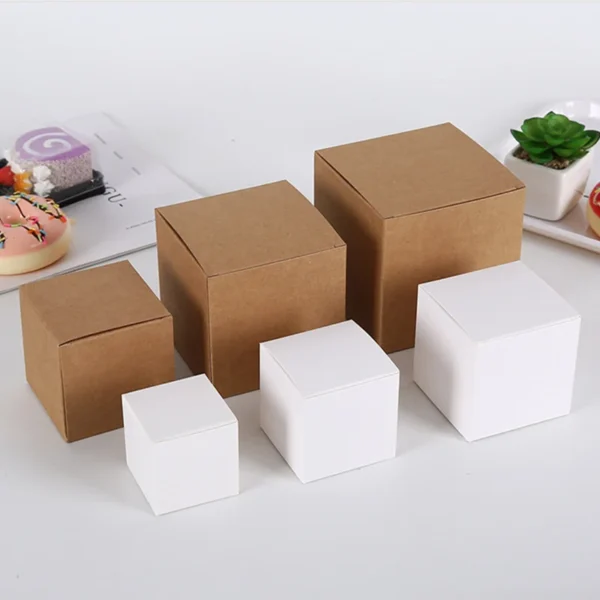 Get 10pcs Kraft Paper Box for Gift and Products Small Empty Cardboard Packaging Box Square Gift Paper Box - Image 6