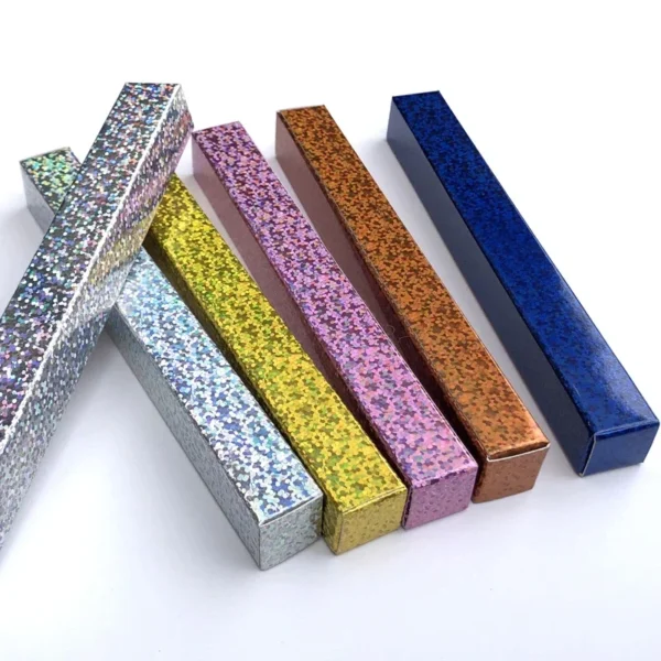 Get 50pcs Paper Tube Cardboard Box DIY Handmade Eyeliner Packaging Box 1.6x1.6x14.5cm Eyeliner Carton High-end Gold Card Small Box - Image 2