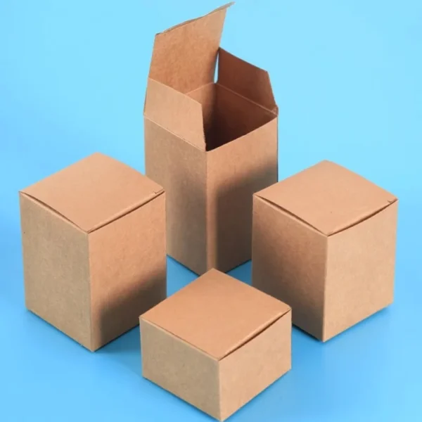 Get 50pcs DIY Kraft Paper Cardboard Packaging Box for Essential Oil Packing Boxes Perfume Bottle Packaging Paper Box - Image 3