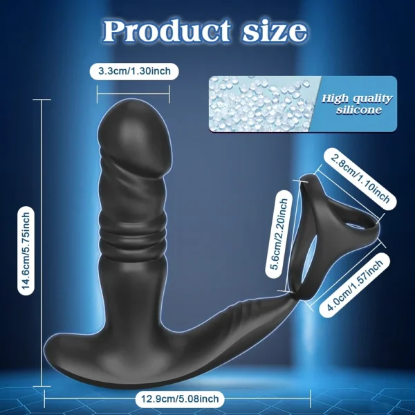 Male Thrusting Vibartor Prostate Massager APP Control Vibrator for Men Delayed Ejaculation Cork Ring Butt Plug Sex Toy for Adult - Image 3