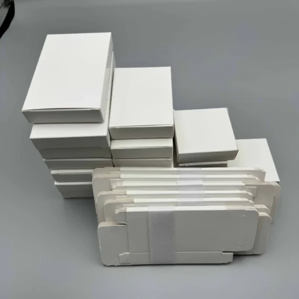 Get 50pcs White Paper Box (2cm width) Flat Style Mask Packaging Box Photo Postcard Storage White Brown Black Universal Gift Boxes - Image 4