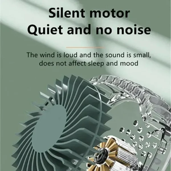 New Mini Portable Fan Portable Rechargeable Bladeless Turbo Ultra Quiet Student Hand Held Fan Outdoor Sports Travel - Image 5