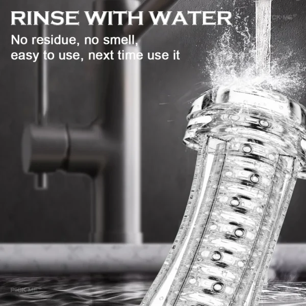 Male Masturbators Cup Vagina Vacuum Soft Pussy Endurance Exercise Masturbation Sex Toys Pocket Manual Masturb Cup for Men - Image 3