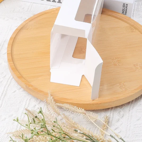 Get 10/20/50pcs White Window Packaging Box Gift Toy Socks Universal Paperboard Box Paper Packing Box for Tart Bread Biscuit Pastry - Image 3