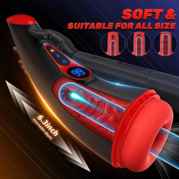 Sucking Male Masturbator Heating Vagina Masturbation Blowjob Automatic Mastubator Cup with LED Display Vibrator Sex Toy for Men - Image 4