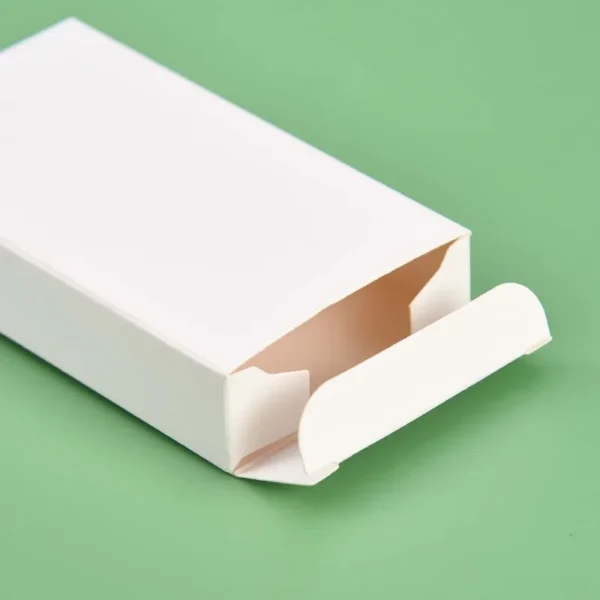 Get 50pcs White Gift Packaging Boxes Flat Style White Box Universal Rectangle Small Empty Carton Double Insert Box 3cm Width - Image 4