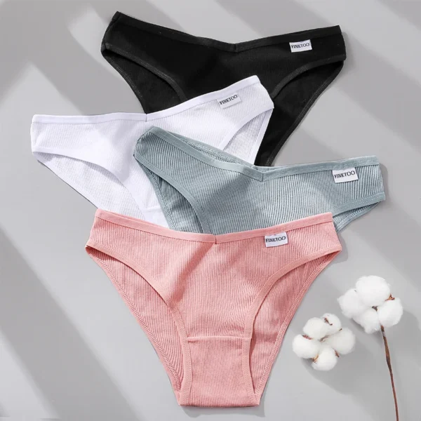 3Pcs/Set Sexy Cotton Low Waist Panties Women Solid Color Briefs High Elasticity Underwear Female Breathable Intimates Lingerie - Image 4