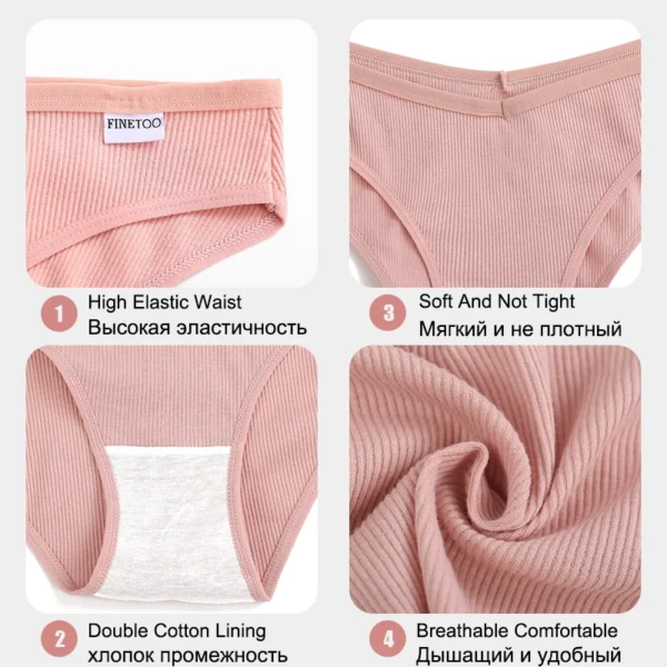 3Pcs/Set Sexy Cotton Low Waist Panties Women Solid Color Briefs High Elasticity Underwear Female Breathable Intimates Lingerie - Image 5