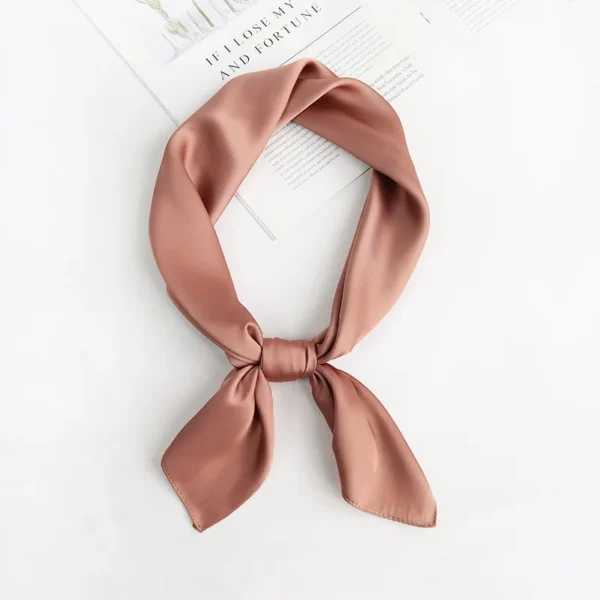 70*70cm Square Silk Scarf for Women Fashion Ladies Satin Neck Hair Tie Bandana Female Foulard Beach Stoles Hijab Scarves Pareo - Image 4