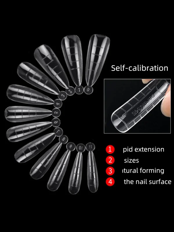 120 Pcs/Set Clear Dual Forms False Nails Full Cover Quick Building Gel Mold Tips Nail Extension Molds Upper Forms For Nails Tips - Image 4