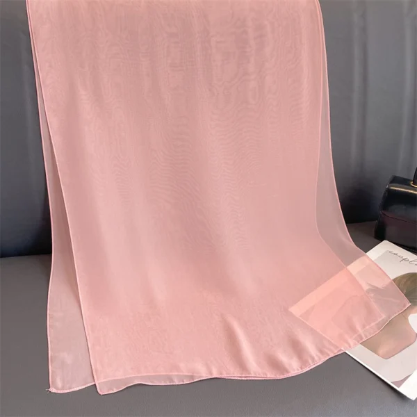 2023 New Fashion Summer Women Soild Color Beach Scarf Silk Shawls Headband Female Headband Wraps Sunscreen Hijab Wholesale - Image 6