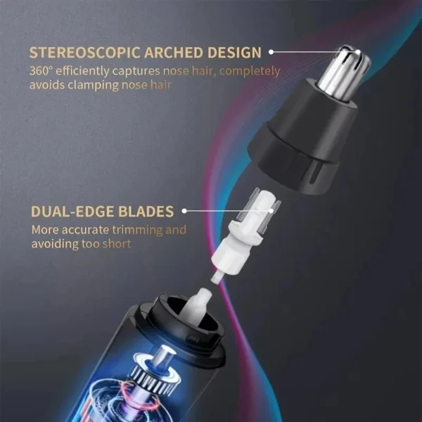 Electric Nose Hair Trimmer Implement Shaver Clipper Men Women Ear Neck Eyebrow Trimmer Shaver Man Clean Trimer Razor Remover Kit - Image 3