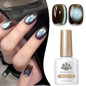 BORN PRETTY 10ml Brown Blue Cat Magnetic Gel Nail Polish Semi Permanent Nail Art Soaking UV LED Nail Salon Gel Manicure