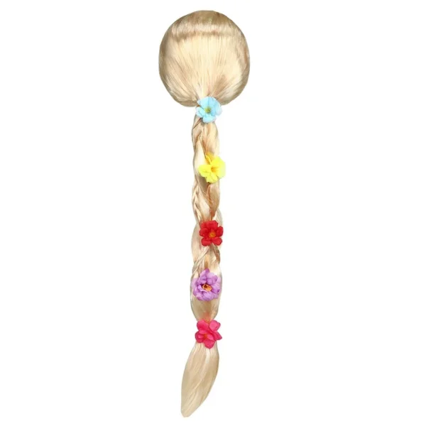 Girls Wednesday Wig Children Princess Cosplay Accessories Kids Rapunzel Elsa Anna Jasmine Mermaid Moana Mirabel Party Headwear - Image 3