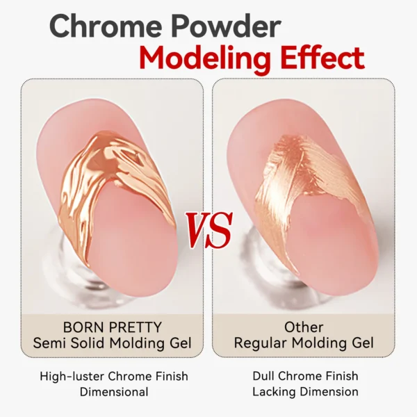 BORN PRETTY 5g Semi-Solid Magic Metal Powder Modeling Gel Transparent 3D Shaping Sculpting Carving Nail Art Glue - Image 4