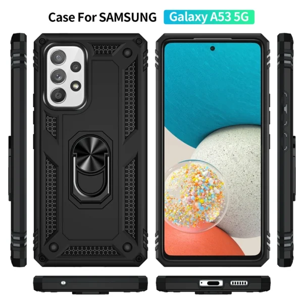 Shockproof Armor Case For Samsung Galaxy A33 A53 A73 A52 A12 A13 A42 A55 A35 A54 A51 A50 A32 A21s A71 A22 A41 Metal Ring Cover - Image 4
