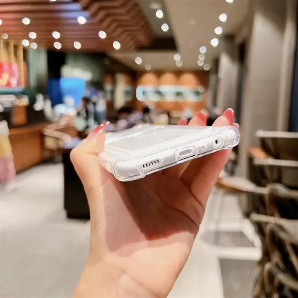 Card Bag Wallet Case for Samsung Galaxy S25 S24 S23 S22 S21 Ultra Plus FE A54 A53 A13 A14 A52 A34 A32 A72 5G Clear Cover Funda - Image 2