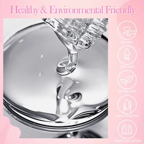 BORN PRETTY 6 in 1 Nail Glue Gel Extra Strong Adhesive for Press on Nails Clear Acrylic Tips Extension Gel Strengthener Gel - Image 5