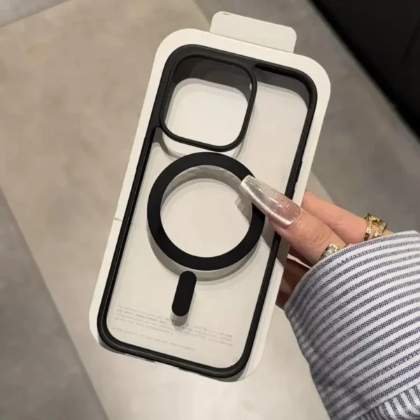 Luxury Magsafe Transparent Phone Case For iPhone 11 12 13 14 15 16 17 Pro Max Plus Air Mini Magnetic Clear Bumper Cases Cover - Image 3