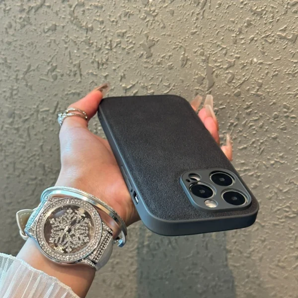 Luxury Leather Moon Pit Pattern Phone Case For iPhone 11 12 13 14 15 16 Pro Max Plus Shockproof Bumper Back Cases Cover - Image 6