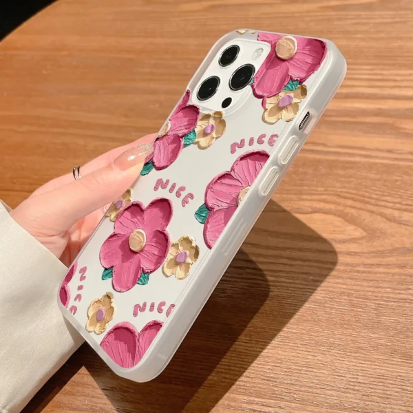 Oil Painting Flower Phone Case For iPhone 15 Pro Case iPhone 11 16 14 13 12 17 Pro Max Mini Shockproof Silicone Soft TPU Cover - Image 6
