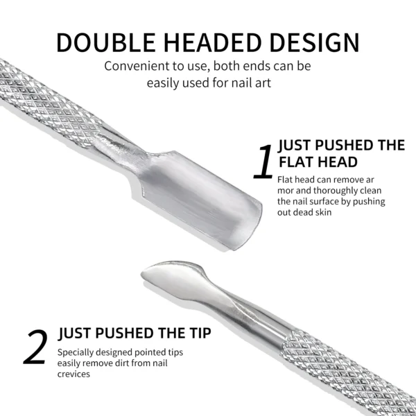 4/5 Pcs Professional Stainless Steel Nail Cutter Scissor Nippers Multi Function Cuticle Pusher Remover Nail Art Care Tools Kits - Image 5