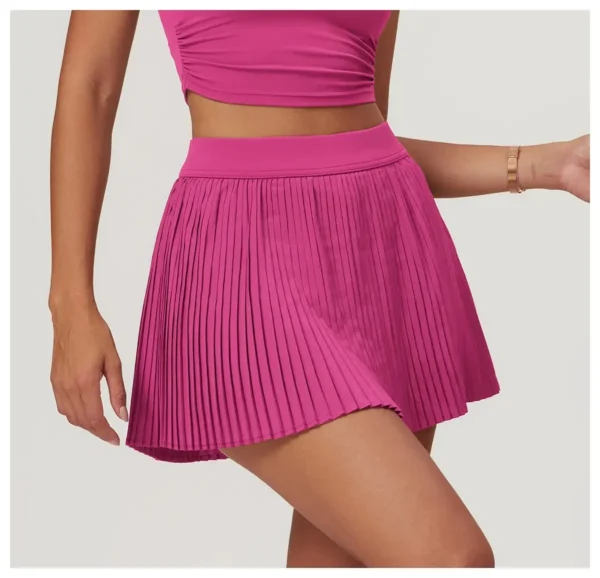 Women's fashion 2-in-1 golf tennis skirt pleated fitness suit with inner pocket, women's sexy style - Image 6