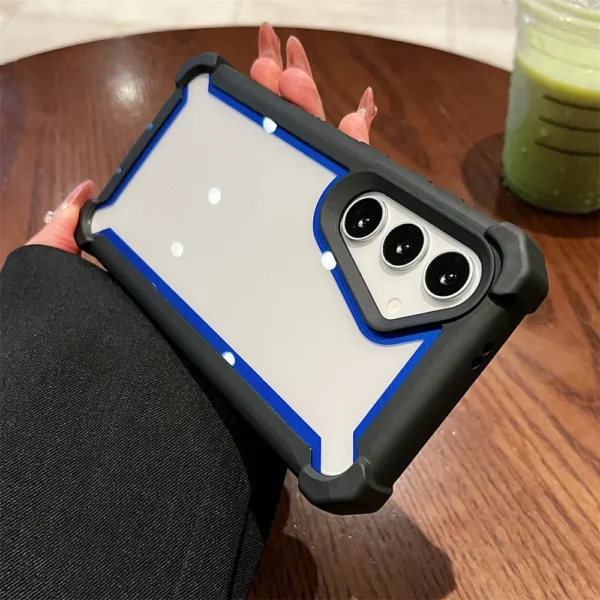Heavy Duty Dual Layer Transparent Luxury Phone Case for Samsung Galaxy A06 A12 A15 A16 A21 A23 A24 A25 A35 A51 A54 A55 A56 Cover - Image 2