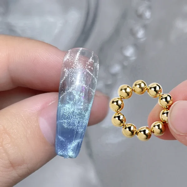 10/20pcs Gold Sliver Round Nail Art Magnetic Bead Set Multi-Functional Colorful Magnet Stick For Water Wave Ripple Cat Eye Desig - Image 5