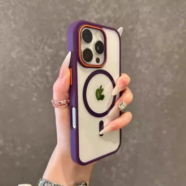 Luxury Wireless Charging Magsafe Transparent Phone Case For iPhone 11 12 13 14 15 16 Pro Max Plus Magnetic Bumper Back Cover - Image 3