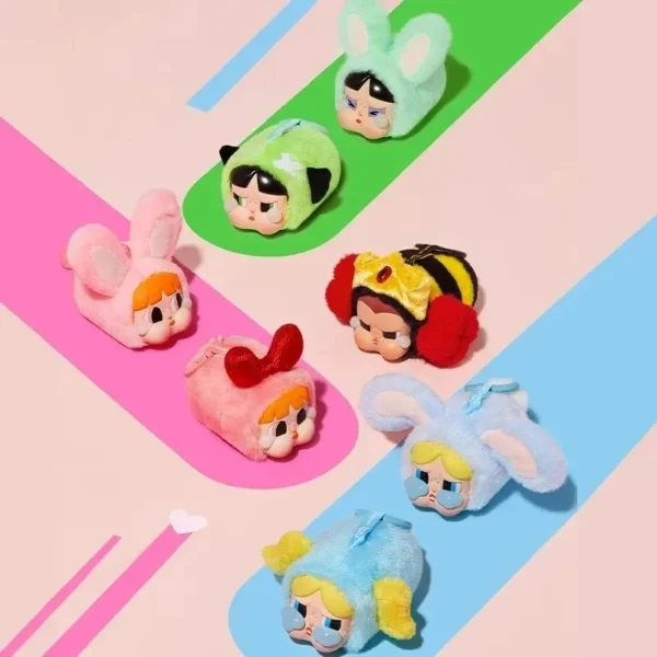 POP MART CRYBABY x Powerpuff Girls Series - Vinyl Face Plush Blind Box Mystery Box Guess Bag Cute Anime Figure Toys Doll - Image 5