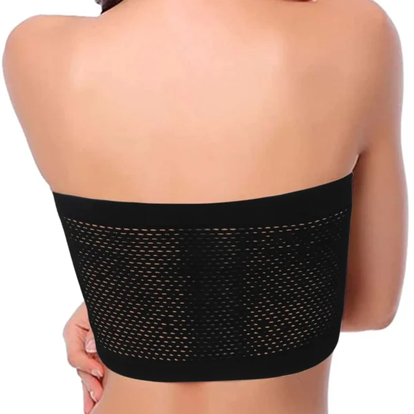 Women’s Strapless Seamless Tube Top Bra Anti-Slip Wireless Bandeau for Summer Outfit - Image 3