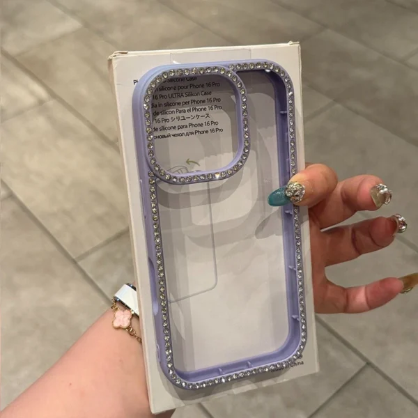 Luxury Transparent Diamond Jewelled Phone Case For iPhone 11 12 13 14 15 16 17 Pro Max Plus Air Glitter Bumper Back Cases Cover - Image 6
