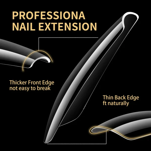 120/140pcs Almond Stiletto False Nail Tips Clear Soft Fake Nails Extension For Home DIY Nail Salon Manicure Press On Nails - Image 6