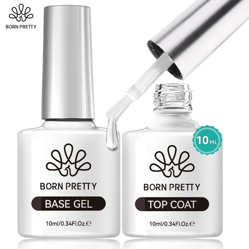 kf-S1c93c23960004c969f171bf0c959e23fG BORN PRETTY Super Top Coat and Base Gel Nail Polish for Gel Polish Semi-permanent Varnish Rubber Top Coat 10ml Nail Supplies - Image 1